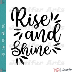 Rise And Shine Silhouet Svg | Digital Instant Download voor Cricut