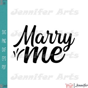 Marry Me Silhouette Svg | Digital Instant Download voor Cricut