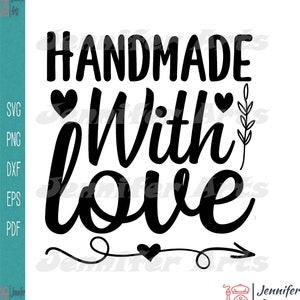 Handgemaakt met liefde Silhouet Svg