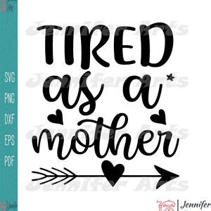 Stanco come una silhouette madre svg
