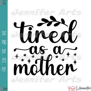 Stanco come una silhouette madre svg