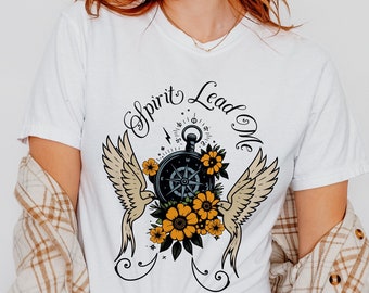 Spirit Lead Me Comfort Colors Jesus Shirt, Baptism Gift for Christian Girl Shirt, Religious Apparel, Trendy Bible Verse Graphic Tee
