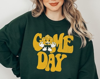 Green Bay Football Shirt, Wisconsin Sweatshirt, Cheese Head Vintage Crewneck, Green Bay Game Day Sweatshirt, Football Cheese Head Sweatshirt