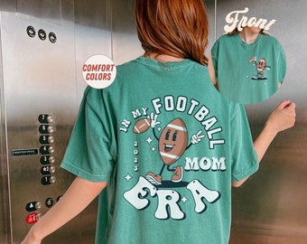 Game Day My Football Mom Era Eras Shirt, Retro Comfort Colors Football Tee, Groovy Oversized Football Fan T Shirt Women, Mascot Trendy Gift