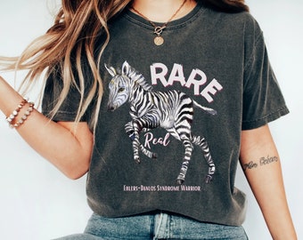 EDS Zebra Rare Ehlers-Danlos Syndrome shirt, EDS Warrior Comfort Colors Shirt, EDS Awareness, It&#39;s Not Always Black and White Rare Disease