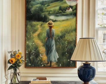 Anne of Green Gables Art Print, Cottagecore Wall Art Decor, Anne Rural life Poster, Book Nook Wall Art Decor, Bookish Gift for Book Lovers
