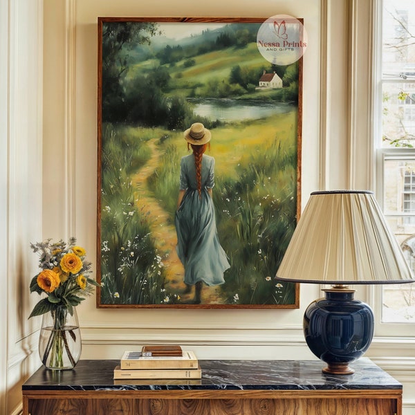Anne of Green Gables Art Print, Cottagecore Wall Art Decor, Anne Rural life Poster, Book Nook Wall Art Decor, Bookish Gift for Book Lovers