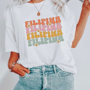 Cute Filipina Tee, Tagalog Shirt, Cute Pinay Filipino Comfort Colors® Filipino Heritage Pride, Philippines Gift for Filipina Girl Pinay Tee White