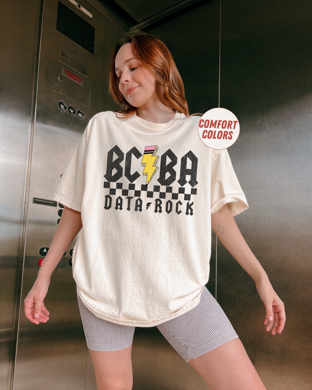 BCBA Comfort Colors Tee, ABA Therapy Oversized Teacher Shirt, Board ...