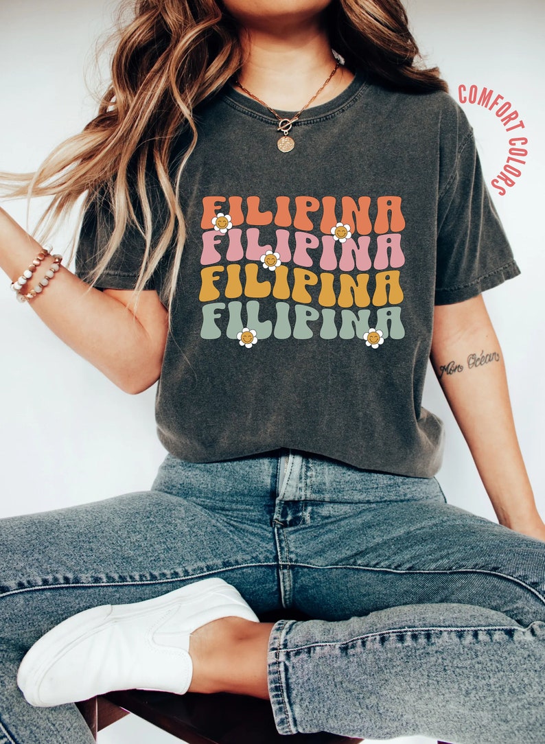 Cute Filipina Tee, Tagalog Shirt, Cute Pinay Filipino Comfort Colors® Filipino Heritage Pride, Philippines Gift for Filipina Girl Pinay Tee Pepper