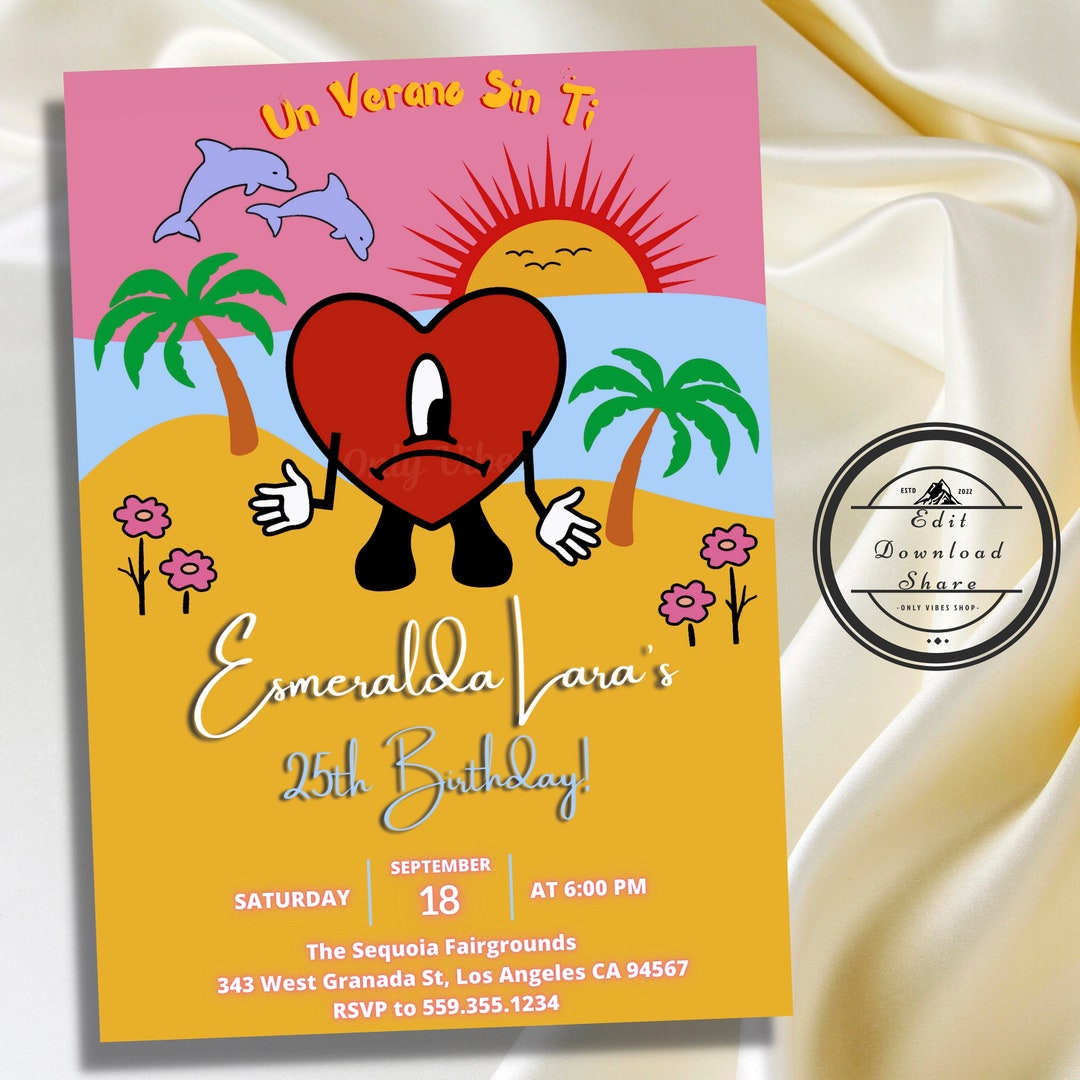 Bad Bunny Invitation Birthday Digital Invitation Instant Download Etsy bad-bunny-invitation-birthday-digital-invitation-instant-download-etsy