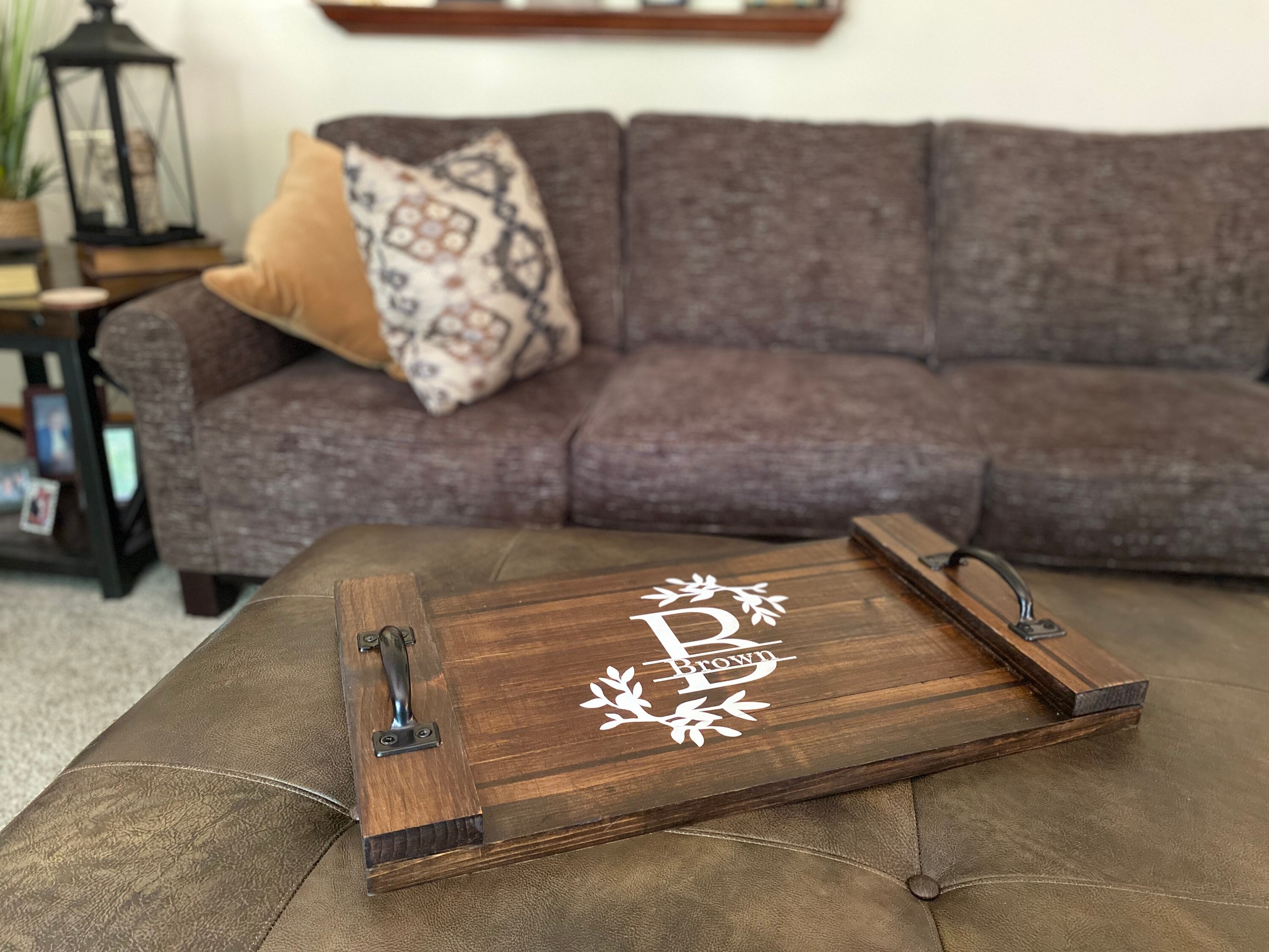 Personalized Rustic Serving Tray Wedding Gift Custom Wood Etsy