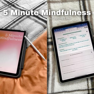 5 Minute Mindfulness by Evrythng Eiram - Daily Journal, Digital Journaling, iPad Journal, Goodnotes, Notability, Samsung, Wellness, etc.