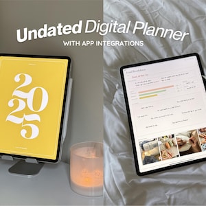 Undatierter Kalender mit App-Integrationen von Eiram & Co - Digitaler Planer, 2025 Digitaler Planer, 2025 Planer, iPad Planer, Goodnotes Planner