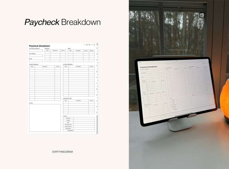 Digital Finance Planner - Budget, Savings & Paycheck Tracker (Goodnotes) image 4