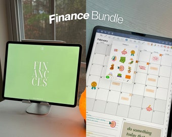Digital Finance Planner Bundle – Budget, Paycheck, Stickers (Digital Download)