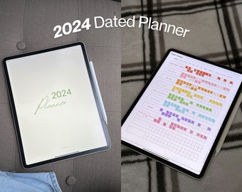 2024 Planner by Evrythng Eiram - 2024 Dated Planner, Digital Planner, Goodnotes Planner, Notability Planner, Minimalist, Yearly Planner