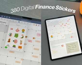 Stickers pour planificateur financier – Étiquettes budgétaires colorées (autocollants numériques)