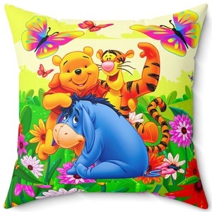 Winnie the Pooh and Friends in the Garden Square Pillow Double-sided Print in 4 Sizes by Winnie the Pooh Babys