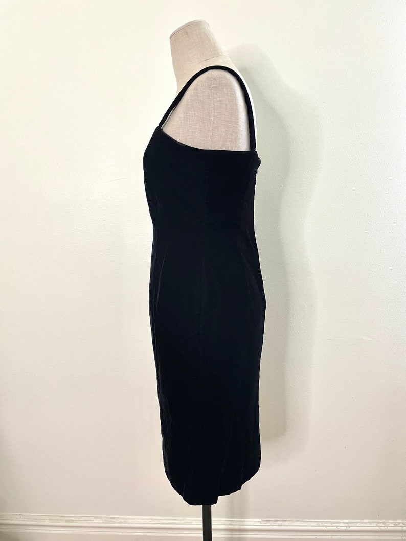 Vintage 1980s Little Black Velvet Mini Dress Princess Diana New Years ...