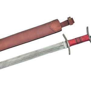 Espada vikinga europea medieval forjada a mano de doble filo de acero  plegado en forma de hoja -  México