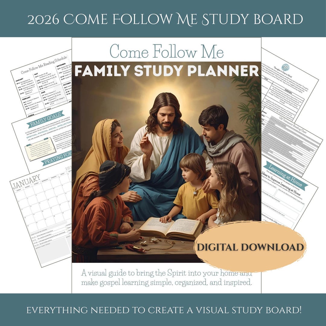 Come Follow Me Family Scripture Study Board | LDS Printable (digital ...