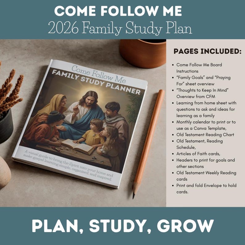 Come Follow Me Family Scripture Study Board | LDS Printable (digital ...
