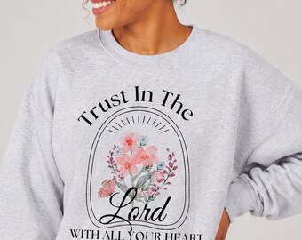 Faith Sweatshirt – Watercolor Floral Christian Crewneck