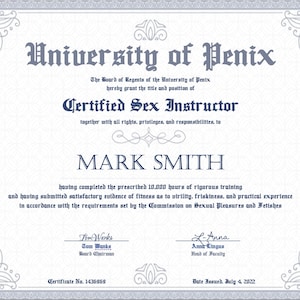 Funny Certificate, Joke, Prank