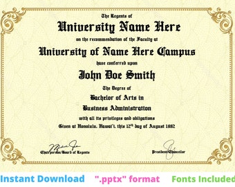 Plantilla de Diploma - Power Point 8.5x11