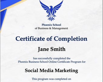 Plantilla de certificado de finalización del diploma - PowerPoint (.pptx) A4