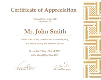 Certificado de reconocimiento - Plantilla de diploma