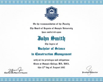 Diploma Universidad, Colegio, Certificado