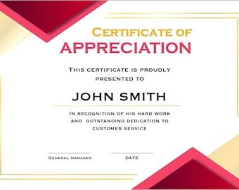 Certificado - Oro Rojo, Diploma, Premio