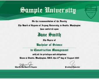 Certificado Colegio, Diploma, Universidad