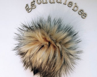 Goldenrod Faux Fur Pom Pom, Pom Pom, Large Luxury Faux Fur Pom Pom