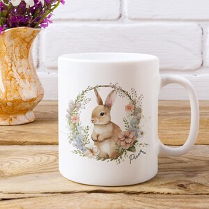 Custom Easter Gift Mug,  Easter Basket Stuffers, Choose Center Image, Teacher Easter Gift, Kids Easter Mug, Personalized Easter Gift