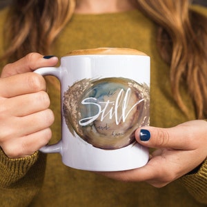Bible Verse Mug, Christian Be Still Coffee Mug, Scripture Mug, Religious Mug, Be Still And Know, Psalm 46:10, Bible Study Gifts, Pastor Gift
