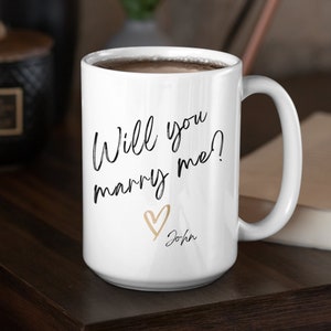 Color Changing Coffee Mug Will You Marry Me Proposal Romantic Mug