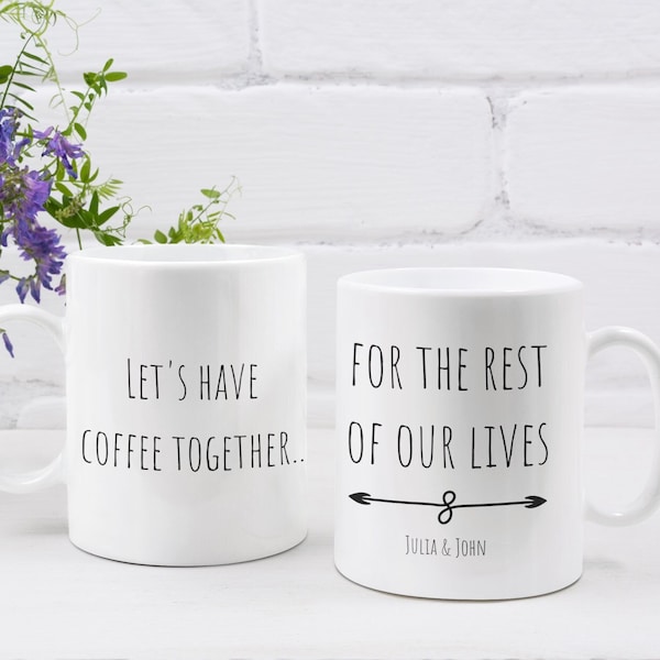 PERSONALIZED Marry Me Mug, Couples Coffee Mug, Let's Have Coffee Together For The Rest Of Our Lives, Proposal Idea, Valentine's Day Gift