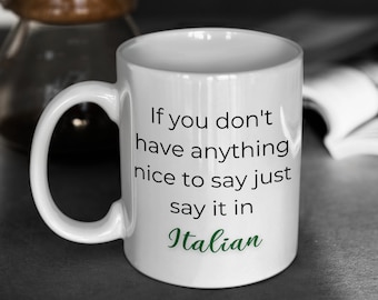 Funny Italian Coffee Mug, Sarcastic Gift For Italian