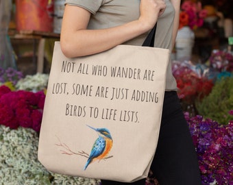 Funny Birding Tote Bag, Birder Life List Gift