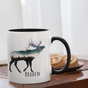 PERSONALIZED Elk Coffee Cup, Elk Mug, Elk Hunting, Hunting Mug, Elk Coffee Mug, Elk Hunter, Gift For Hunter, Elk Decor, Hunting Gifts,