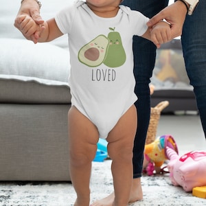 Avocado Organic Baby Onesie, Avocado Onesie, Loved Onesie, Avocado Baby, Baby Shower Gift, Avocado Mom, Cute Baby Onesie, Avocado Baby Lover