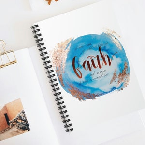 Soft Cover Christian Journal, Faith Notebook, Gratitude Journal, Sermon Notes, Spiral Notebook, Motivational Notebook, Bible Study Gifts