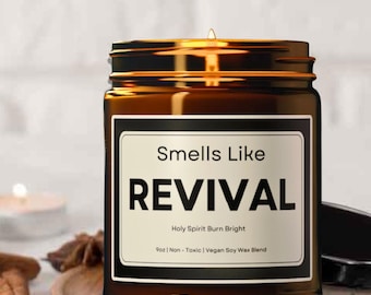 Vela perfumada Revival / Mezcla de cera de soja no tóxica de 9 oz