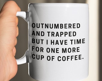 Funny 'Outnumbered and Trapped' Coffee Mug, Trekkie Nerd Gift