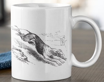 Greyhound Dog Ceramic Coffee Mug, Orca Coating