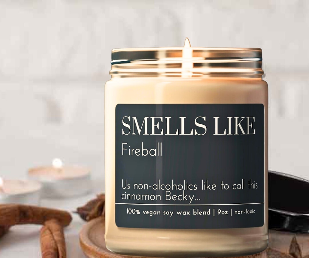 Custom Fireball Candle, Fireball Gifts, Smells Like Fireball,us Non