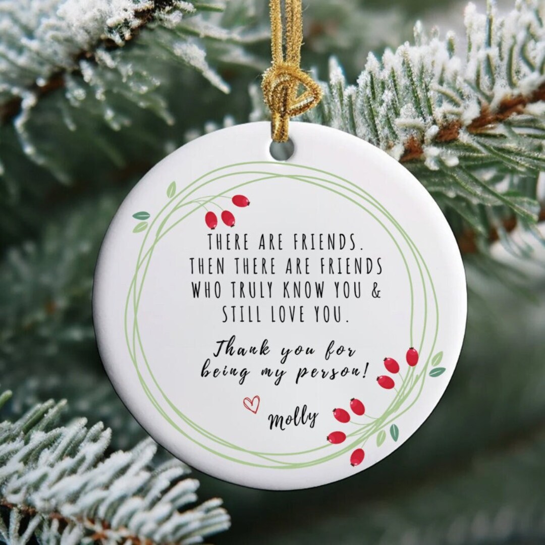 PERSONALIZED Best Friend Christmas Ornament, Friendship Gift Ideas ...
